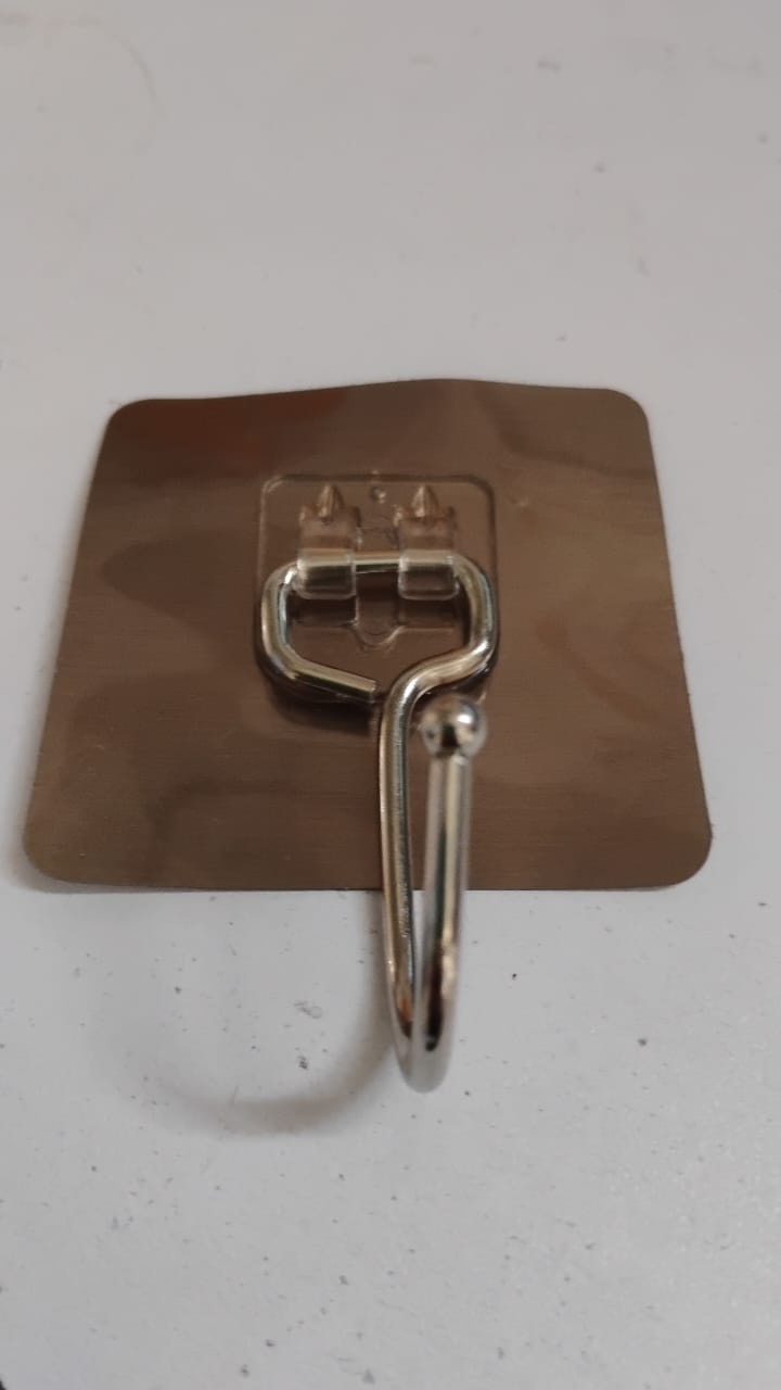 Large Stainless Steel Self Adhesive Wall Hooks (1 Pc) Your Brand