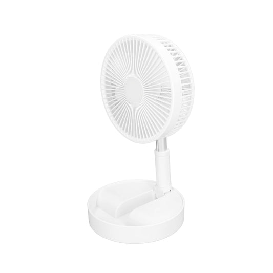 TELESCOPIC ELECTRIC DESKTOP FAN, HEIGHT ADJUSTABLE, FOLDABLE & PORTABLE FOR TRAVEL/CARRY | SILENT TABLE TOP PERSONAL FAN FOR BEDSIDE, OFFICE TABLE (Battery Not Include) Velvet Wellness