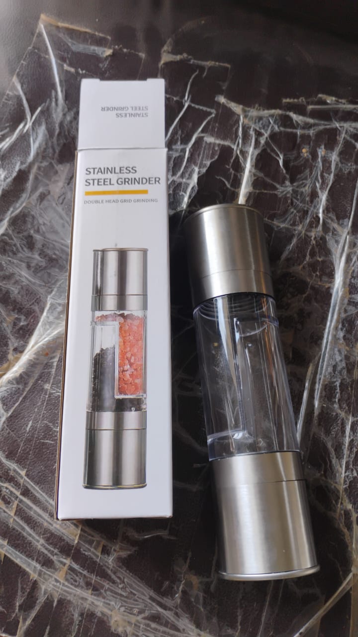 2-in-1 Stainless Steel Salt and Pepper Grinder Your Brand