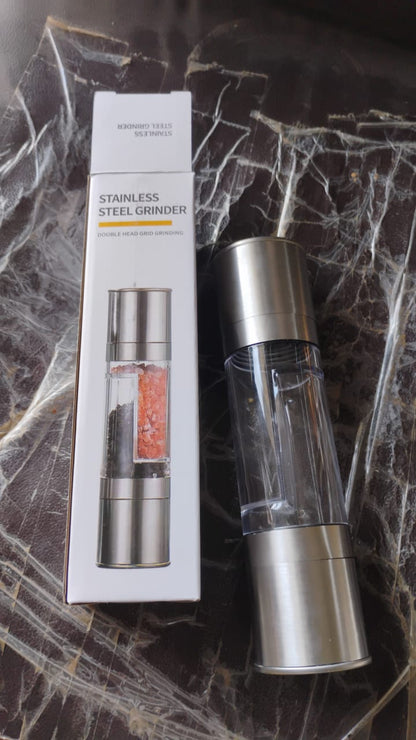 2-in-1 Stainless Steel Salt and Pepper Grinder Your Brand