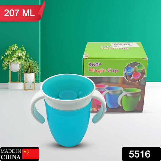 360d Magic Cup, Baby and Sippy Cup, Water and Weaning Cup 6+ to 12 Months, 7 oz/207 ml, Doidy Cup - Training Sippy Cups - Use from 3-6 Months to Toddler (1 Pc 207ML) Your Brand