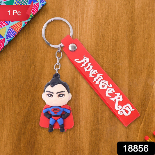 Cute Cartoon Silicone 3D Key Chain with Metal Hook & Strap (Pack of 1) Your Brand