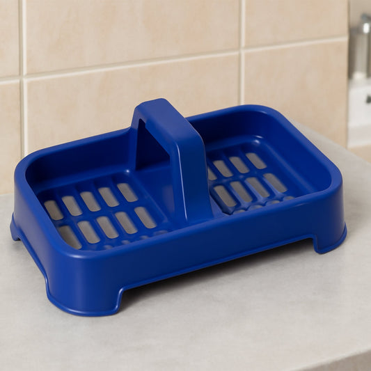2in1 Plastic Soap Case, Dual Section Soap Holder for Bathroom or Kitchen Sink ,Sabudani(1 Pc / Multicolor) Your Brand
