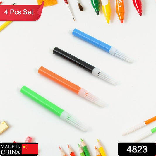 4-Piece Waterproof Marker Pen Art Set for DIY Crafts, Kids & Artists Your Brand