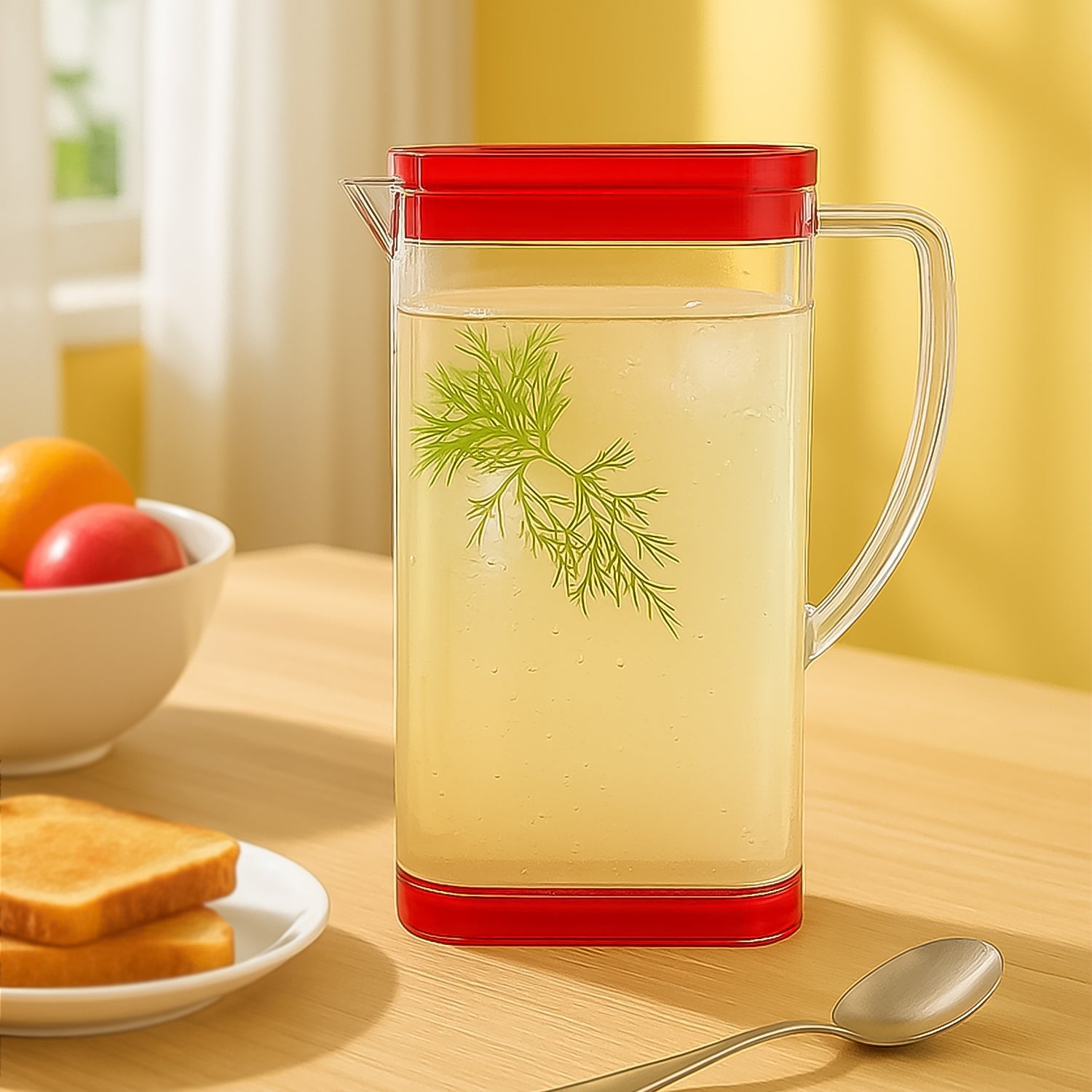 2000Ml Square Jug For Carrying Water And Types Of Juices And Beverages And All. Your Brand