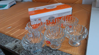 Glass Ice Cream Bowls Glass Dessert Cups for Sundae (6 pcs / 120ml) Your Brand