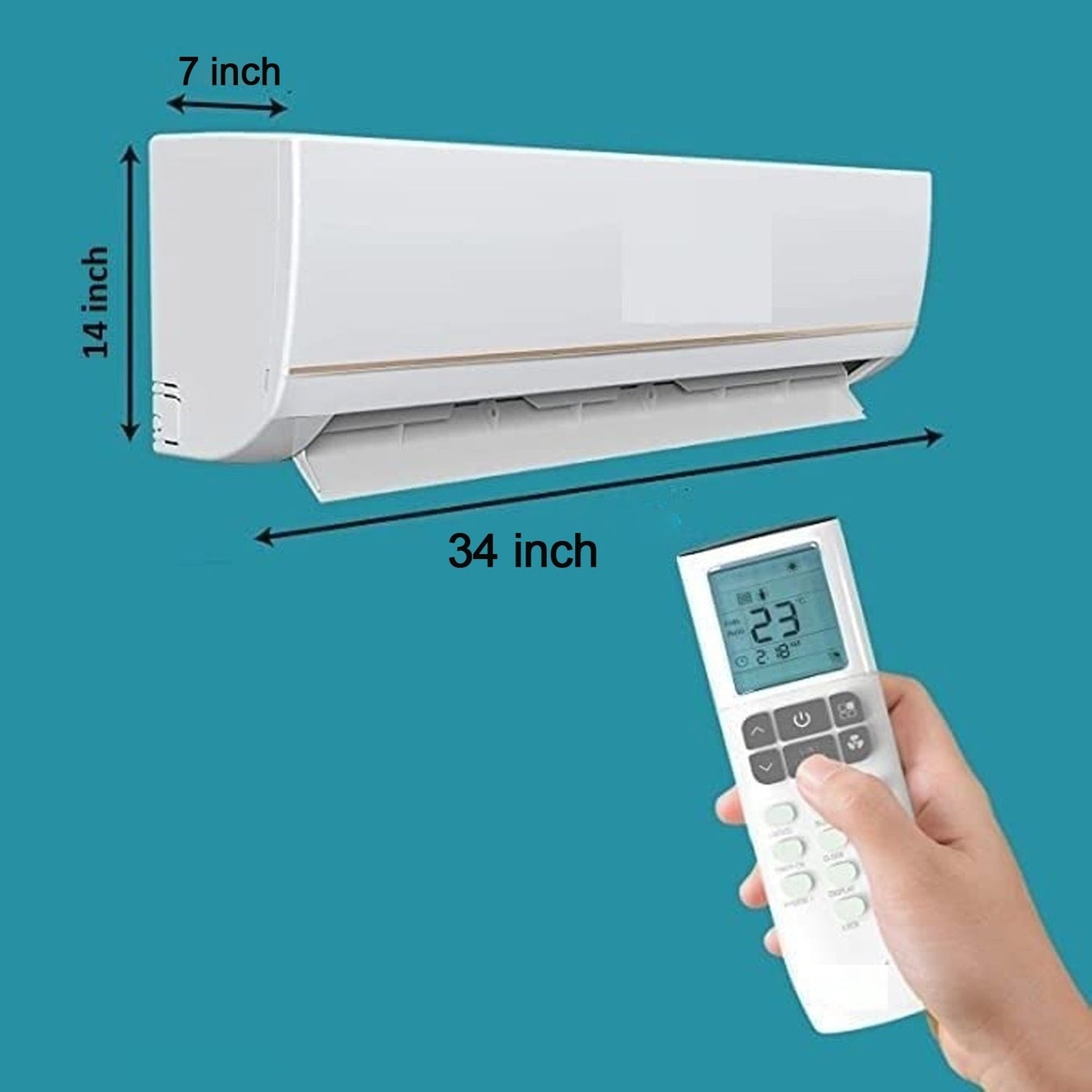 Folding Split AC Dust Cover – Washable, Dustproof (1 Pc, approx 1 Ton) Your Brand