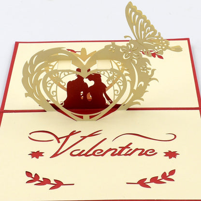 3D -Up Greeting Card (1 Pc): Birthday, Love, Christmas Your Brand