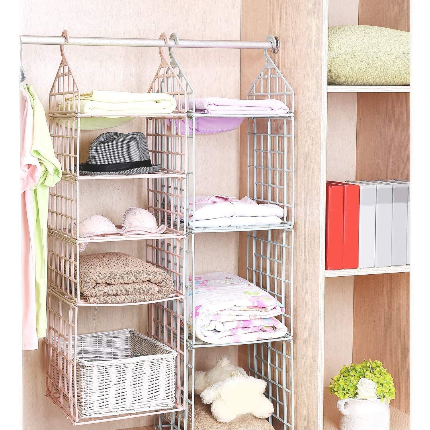 Multipurpose 5 Layer Folding Clothes Storage Racks||Closet for Students Wardrobe Shelves Socks, Scarf, t-Shirt, etc||Hanging Organizer Storage Holders & Racks Your Brand