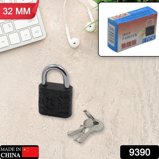 Thickened Black Iron Padlock – Brass Core, Waterproof, Anti-Theft (75/60/32mm) Your Brand