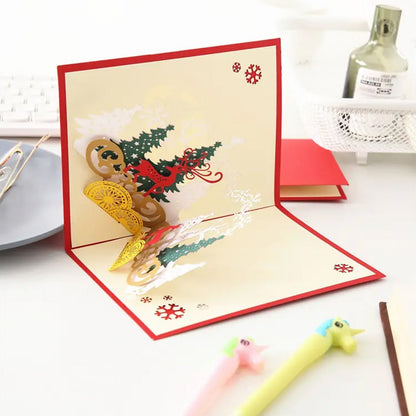 3D -Up Greeting Card (1 Pc): Birthday, Love, Christmas Your Brand