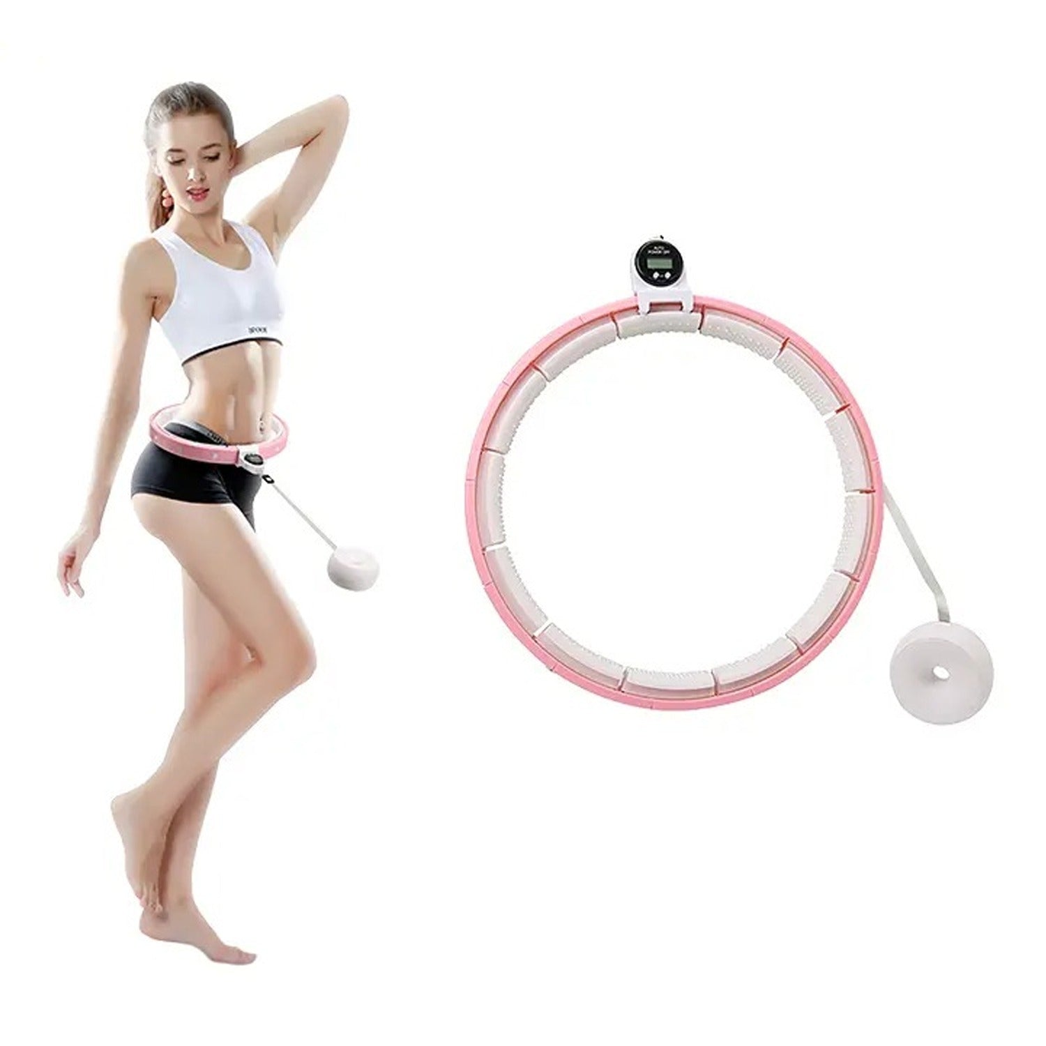 Fitness Adjustable Detachable Fitness Hula Hoop Ring Smart Round Count & Weight Loss Gym Equipment Exercise Smart Hula Hoops Your Brand