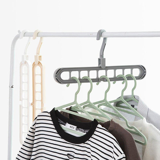 9 Hole Plastic Hanger Hanging hook Indoor Wardrobe Clothes Organization Storage Balcony Windowsill Suit Racks Your Brand