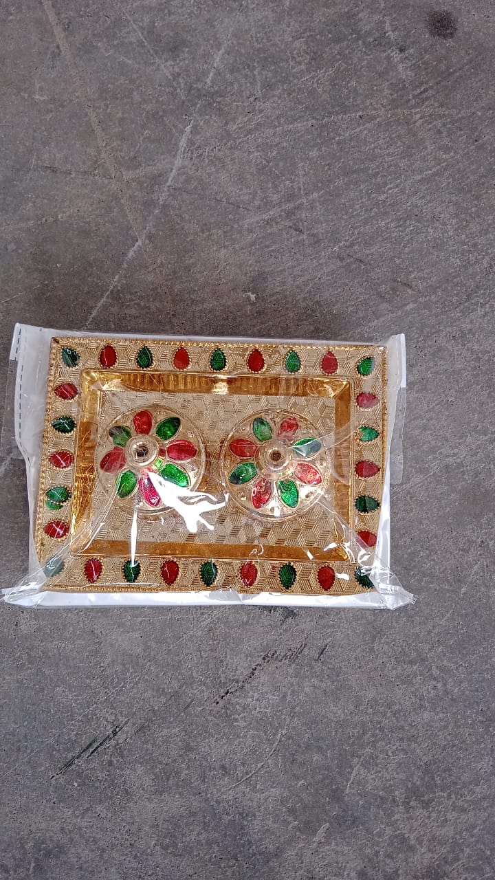 Rakasha Bandhan Special Puja Thali, Kumkum Thali Holder, Pooja Return Gift, Indian Housewarming Gifts, Brother / Bhai / Bhabhi / Sister / Family   for Rakshabandhan, Diwali Your Brand