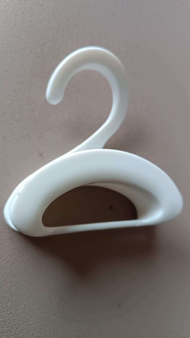Compact Dual-Slot Multi-Purpose Plastic Hook Hanger (1 Pc) Your Brand