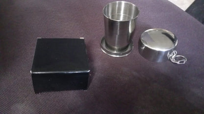 2 in 1 Camping Folding Cup with Keychain (1 Pc) Your Brand
