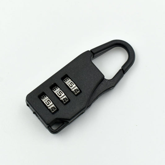 Your Brand 3 digit luggage lock in black for travel security and protection