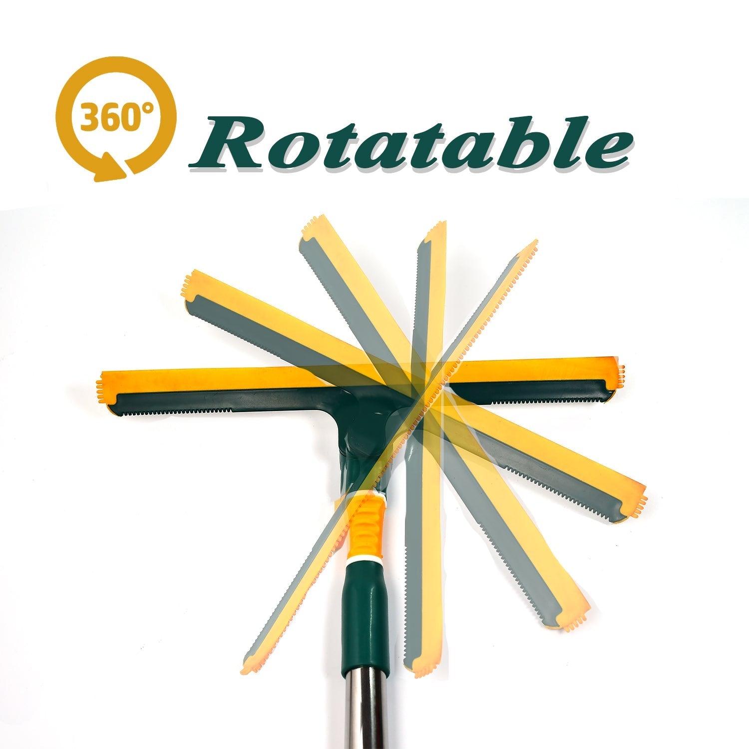 3-in-1 glass wiper for windows with 360-degree rotatable design for easy cleaning
