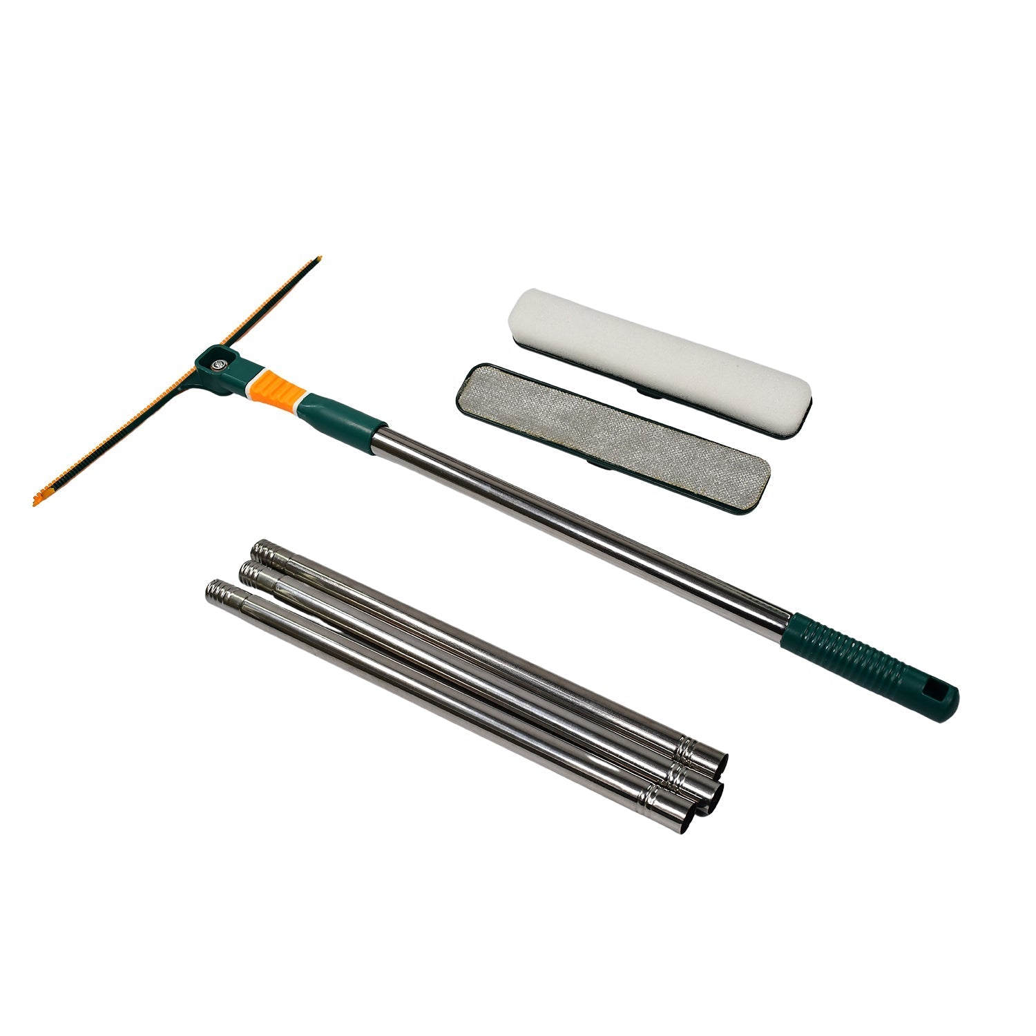 Your Brand 3-in-1 glass wiper for windows with extendable handle and cleaning pads