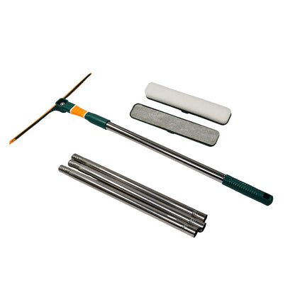 Your Brand 3-in-1 glass wiper for windows with extendable handle and cleaning pads