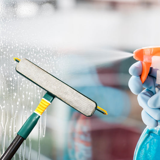 3-in-1 glass wiper for windows with ergonomic handle for easy cleaning and streak-free shine