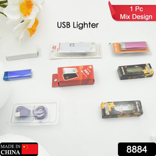 Stylish Electric USB Lighter for Men & Women (Rechargeable, Windproof) Your Brand