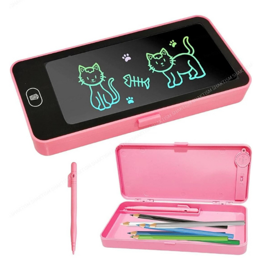 AM5190 Kids Pencil Box with LCD Screen and Writing Pen with Erase Button