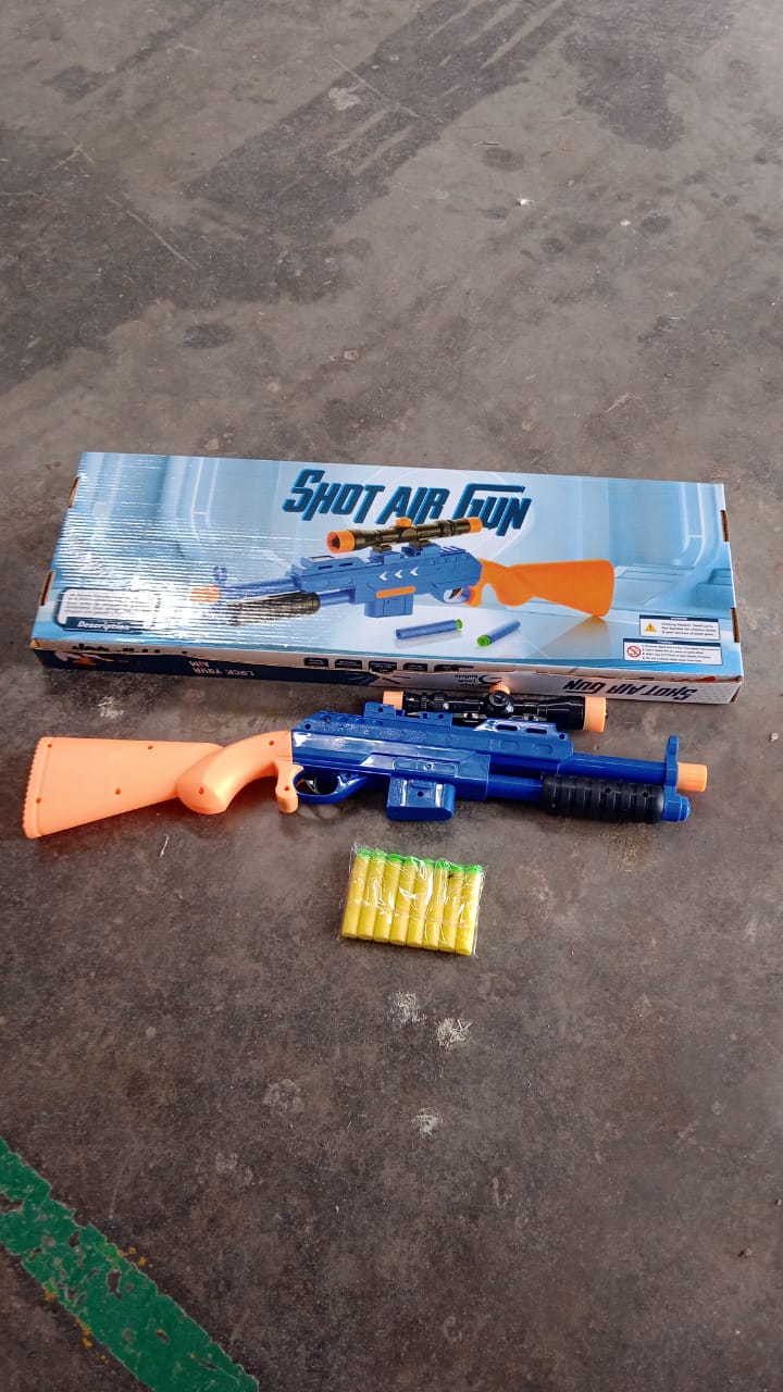 Shot Air Gun Toy with Scope and 8 Soft Foam Bullets Set Your Brand