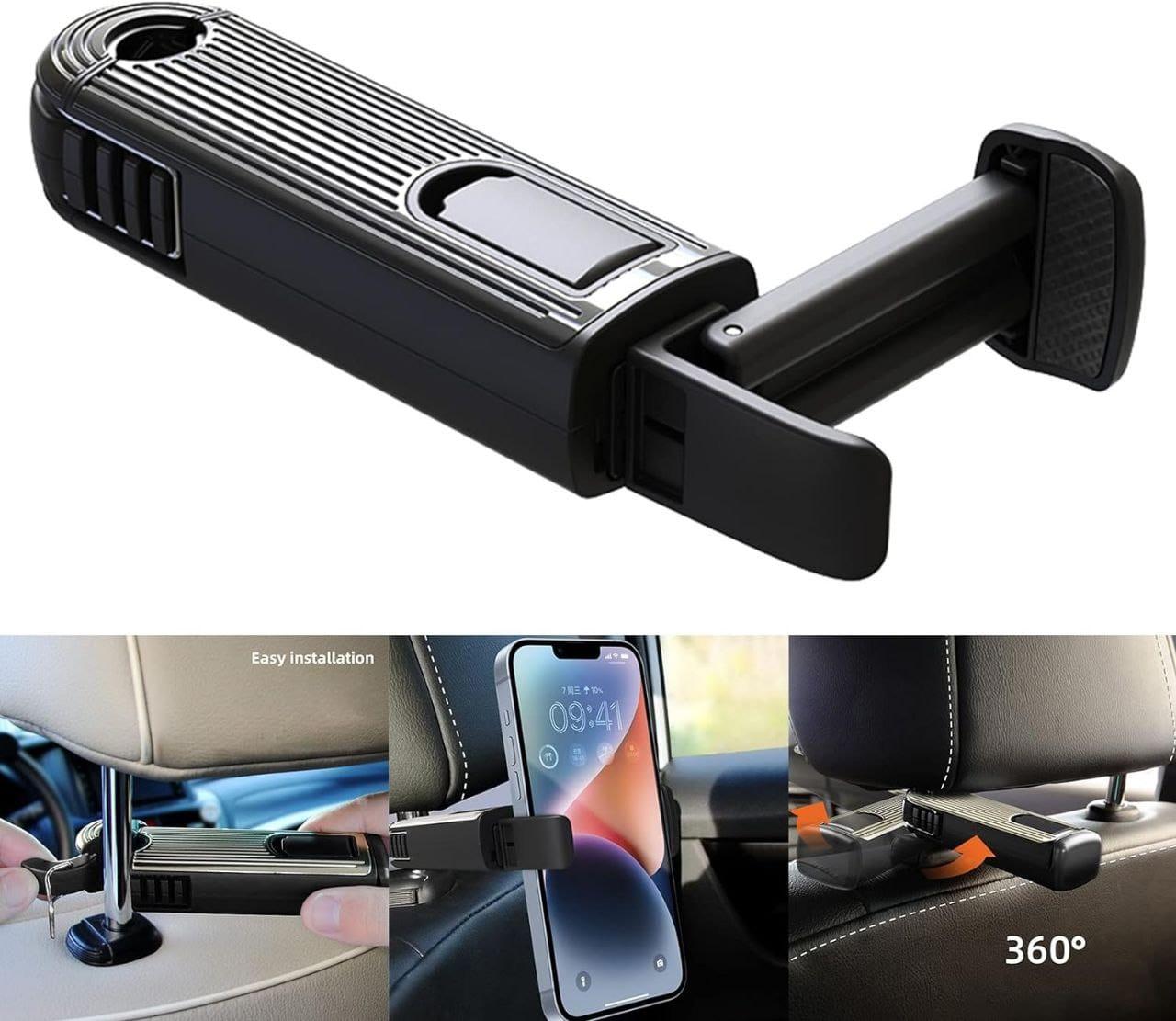 360 degree car hooks designed for easy installation and versatile use for hanging items in vehicles