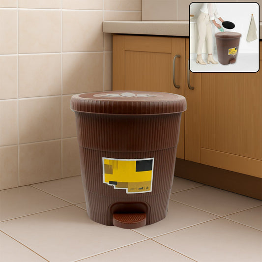 Homeware Dustbin Clean Mini Small Size Plastic Pedal Dustbin Used For Kitchen, Office, Car (1 PC) Your Brand