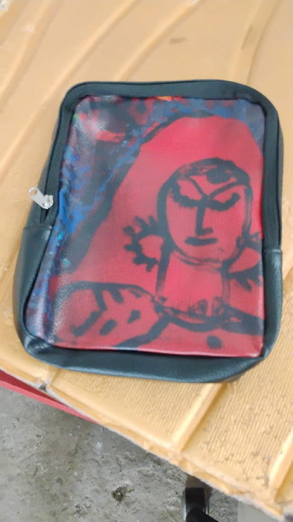 Handcrafted Multipurpose Zipper Pouch with Traditional Art Print (1 Pc) Your Brand
