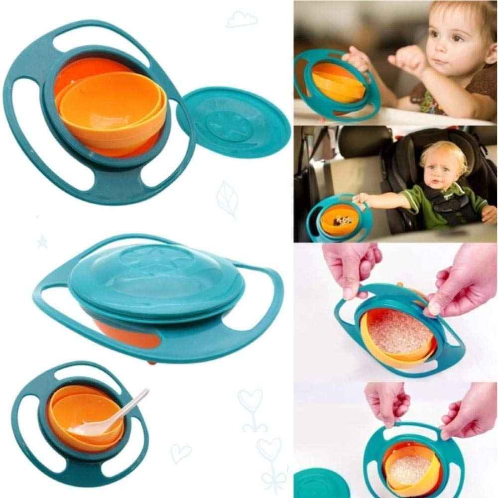 Portable Non Spill Feeding Toddler Gyro Bowl 360 Degree Rotating Dish
