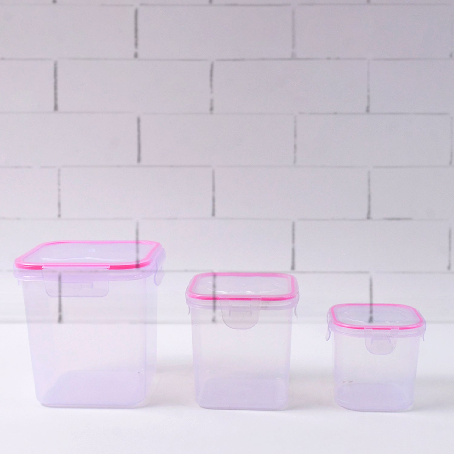 Kitchen Storage Container Set Of 3 Pcs (1500, 1000, 500 ML) Your Brand