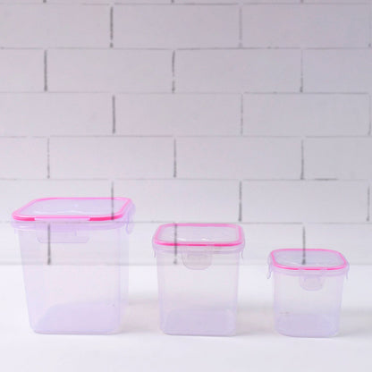 Kitchen Storage Container Set Of 3 Pcs (1500, 1000, 500 ML) Your Brand