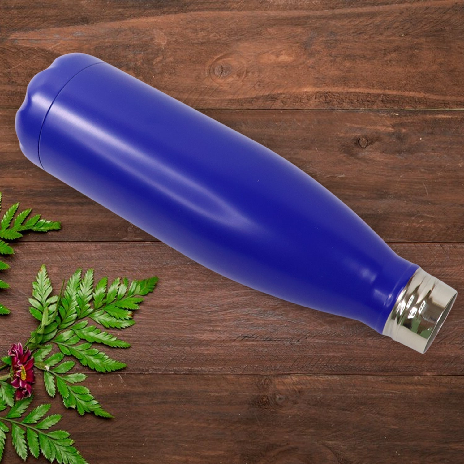 Stainless Steel Single Wall Water Bottle 400ml approx Your Brand