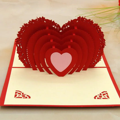 3D -Up Greeting Card (1 Pc): Birthday, Love, Christmas Your Brand