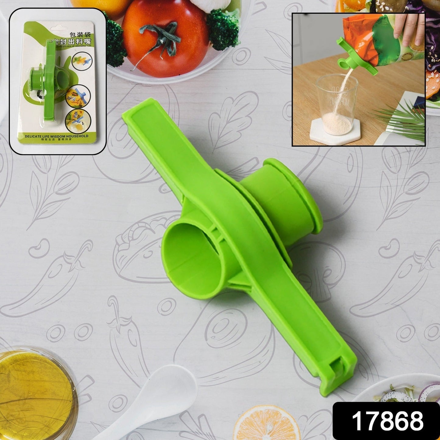 Food Storage Sealing Clip Solid Color Seal Pour Bag Clip Snack Bag Clip Food Bag Sealing Clip Sealing Clamp with Cap Kitchen Chip Bag Clips (1 Pc) Your Brand