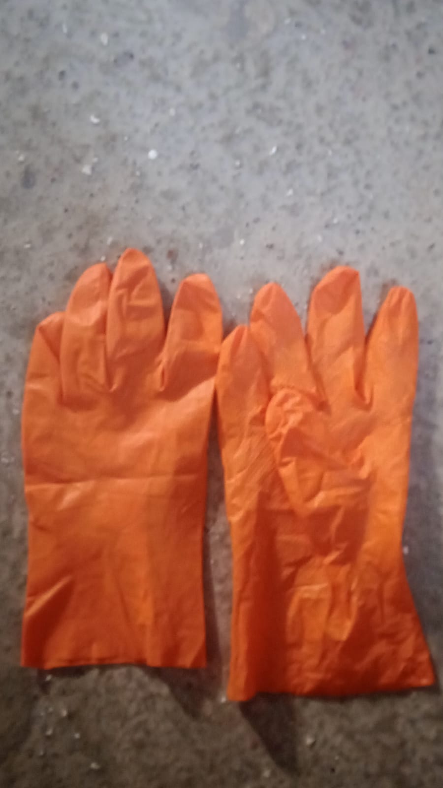 Multipurpose Rubber Reusable Cleaning Gloves, Reusable Rubber Hand Gloves I Latex Safety Gloves I for Washing I Cleaning Kitchen I Gardening I Sanitation I Wet and Dry Use Orange Gloves (1 Pair 40 Gm) Your Brand