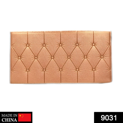 3D adhesive wallpaper in a stylish rose gold with diamond tufted design for modern home decor
