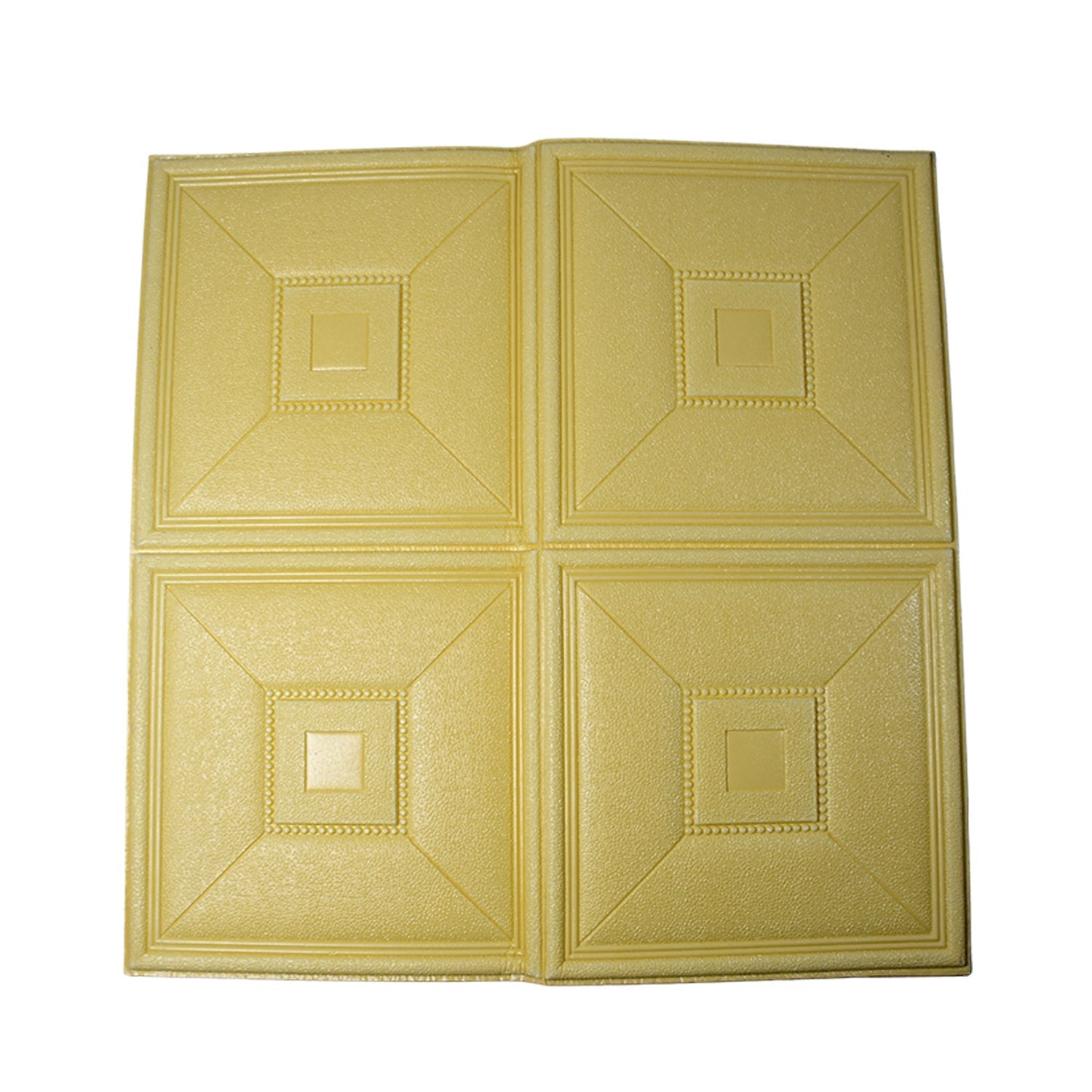 Stylish 3D foam wallpaper panels in yellow for modern home decor and wall enhancement