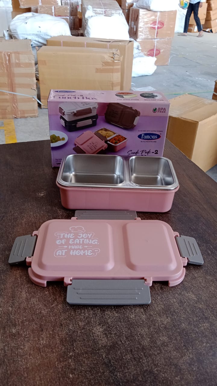 BPA-Free Snack Pack-2 Lunch Box – 2-Compartment Your Brand