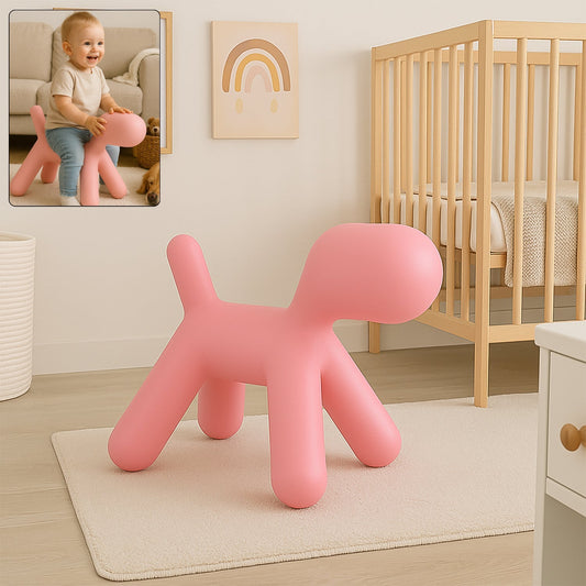 Plastic Cute Animal Puppy Chair,Creative Dog Low Footstool,Cartoon Foot Rest Stool for Bedroom Living Room Entrance Gift (1 Pc) Your Brand