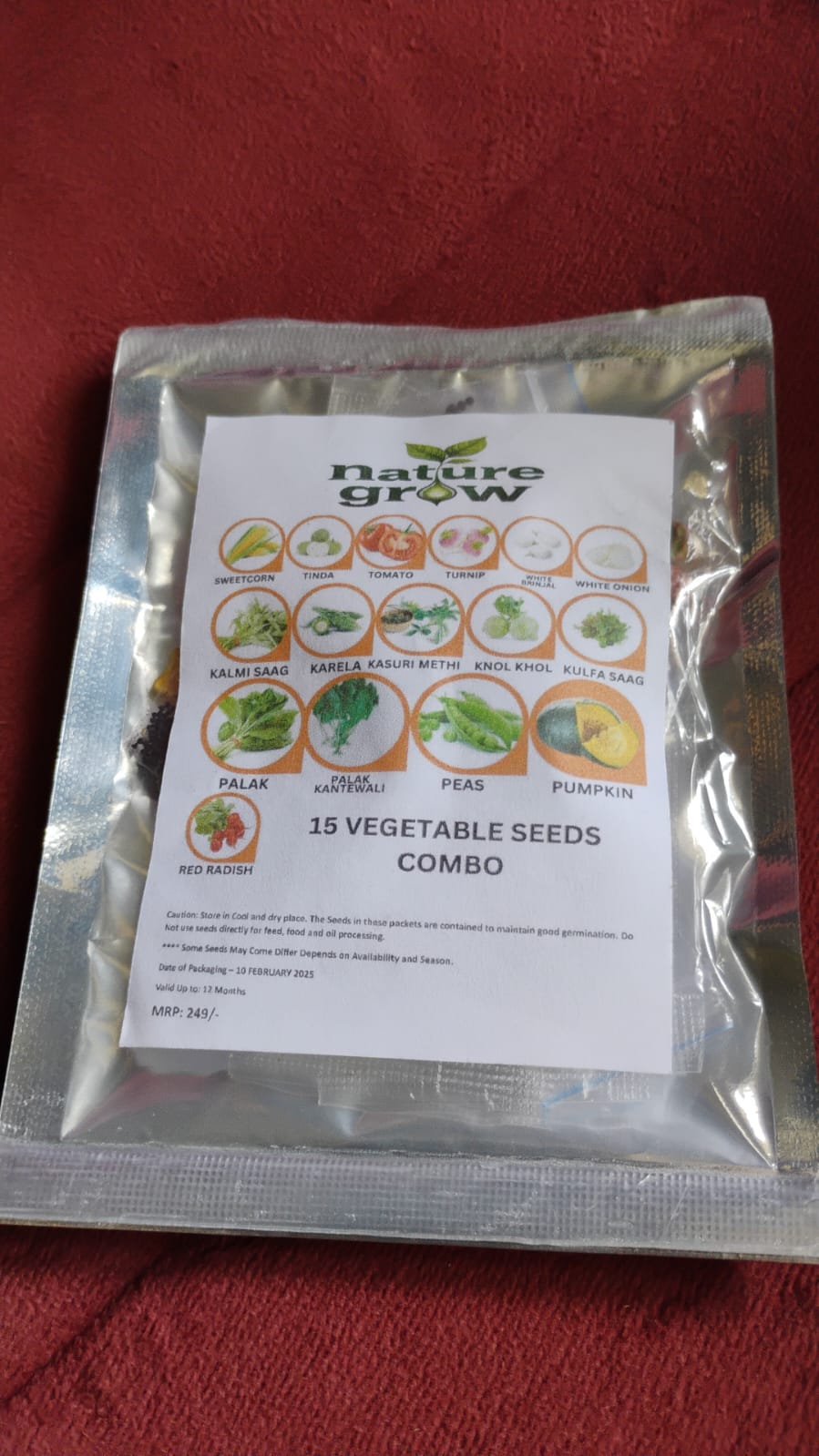 15 Varieties of Vegetable Seeds Combo (1 Pkt. / 15 Varieties) Your Brand