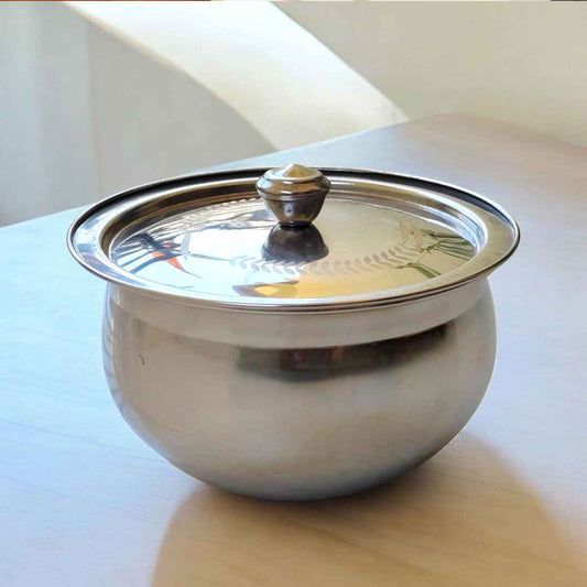 Madhuram Stainless Steel Little Handi with Lid – Premium Quality Cookware