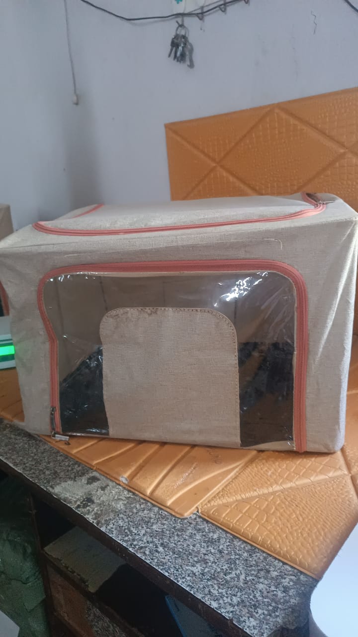 Zippered Closet Storage Box with Lid, With Window (Mix Design & Size / 1 Pc) Your Brand