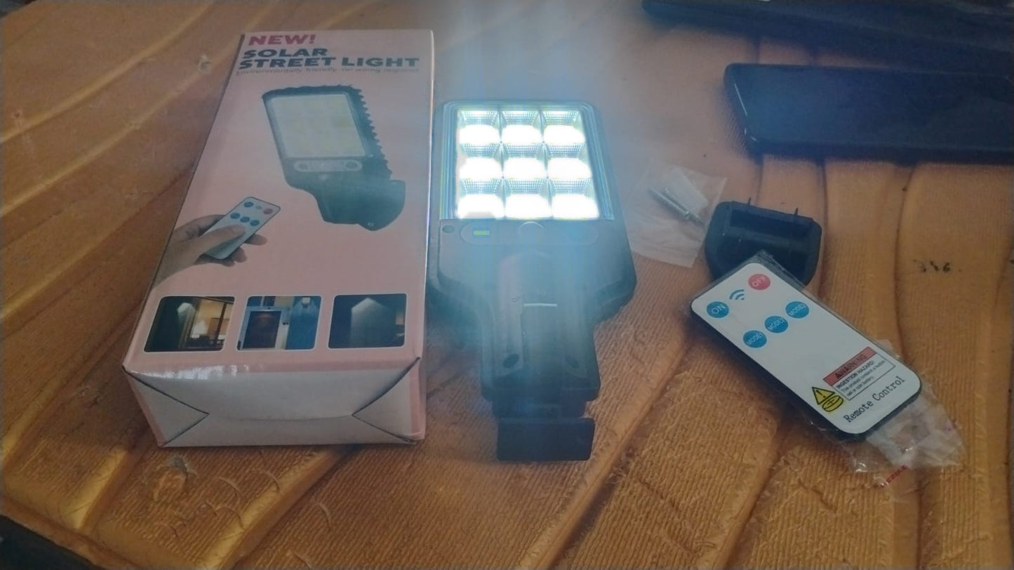 High-Power Solar LED Street Light with Motion Sensor & Remote Control Your Brand