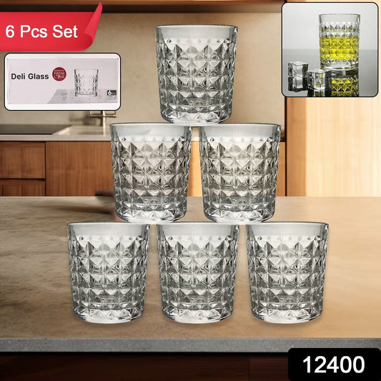 Premium Crystal-Style Glass Tumbler Set (6 Pc / 210 ML) Your Brand