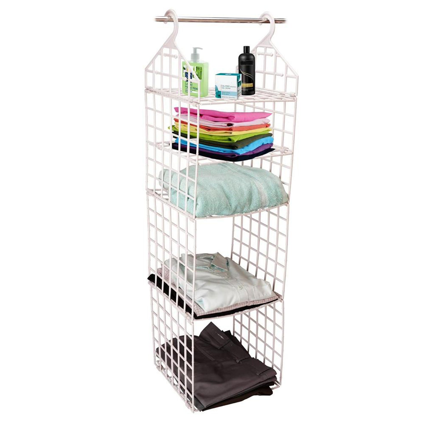 Multipurpose 5 Layer Folding Clothes Storage Racks||Closet for Students Wardrobe Shelves Socks, Scarf, t-Shirt, etc||Hanging Organizer Storage Holders & Racks Your Brand