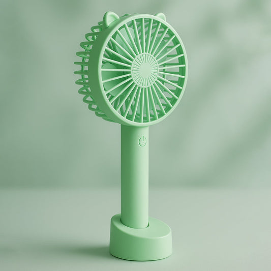 Portable Classic Hand Fan - 3-Speed Table Fan for Personal Desk, Suitable for Office, School, and Home Use (Battery Not Included) Your Brand