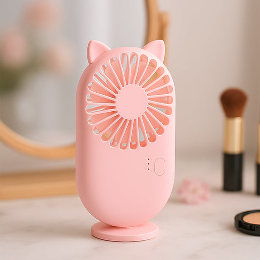 Handheld Mini Fan - USB Personal Fan with Bracket, Pocket-Sized Desktop Fan (Battery Not Included) Your Brand